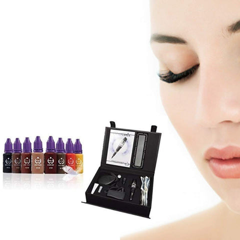 Biotouch MOSAIC Machine Deluxe Kit & 8 Bottles Microblading Pigments