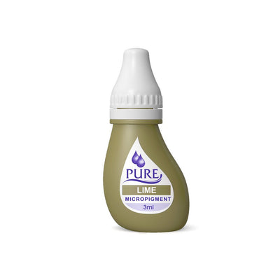 BioTouch Permanent Makeup Pure Line MicroPigment Cosmetic Color - Pure Lime 3ml [6 Bottles Per Box]