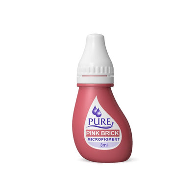 BioTouch Permanent Makeup Pure Line MicroPigment Cosmetic Color - Pure Pink Brick 3ml [6 Bottles Per Box]