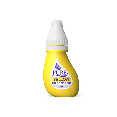 BioTouch Permanent Makeup Pure Line MicroPigment Cosmetic Color - Pure Yellow 3ml [6 Bottles Per Box]