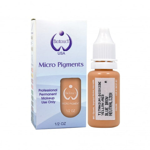 BioTouch Permanent Makeup MicroPigment Cosmetic Color - BLUE BROW NEUTRALIZER 1/2oz