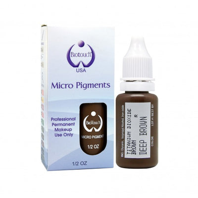 BioTouch Permanent Makeup MicroPigment Cosmetic Color - DEEP BROWN 1/2oz