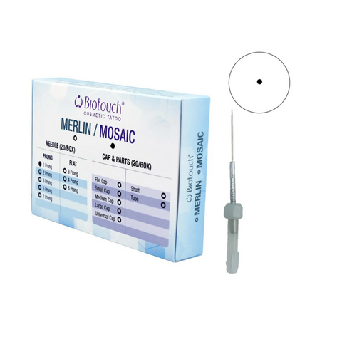 Biotouch Sterilized 1 PRONG NEEDLE ROUND for Mosaic Microblading Machine